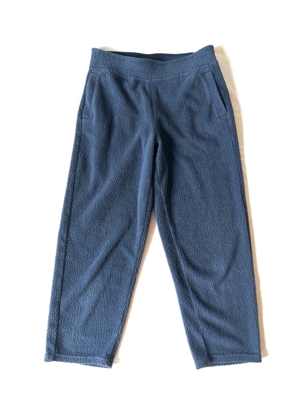 Patagonia Shearling fleece cropped Pants navy elastic waist band Women's XS